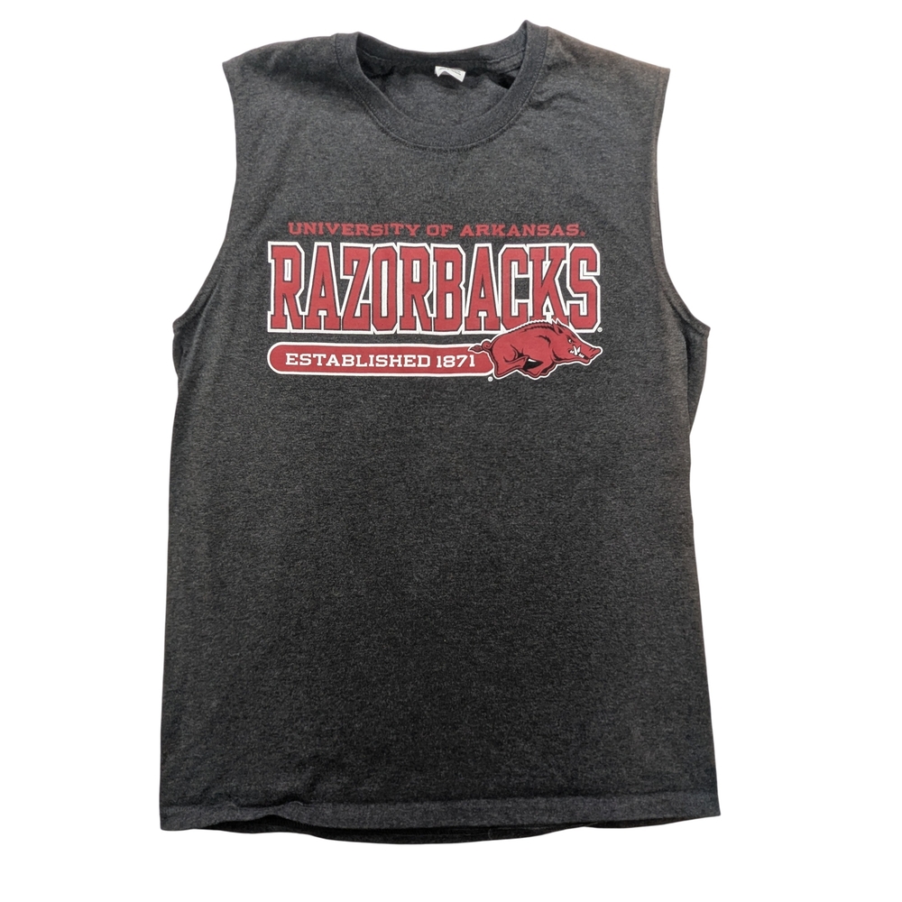 University of Arkansas Razorbacks Shirt Mens Medium Sleeveless Hanes 1871 NCAA
